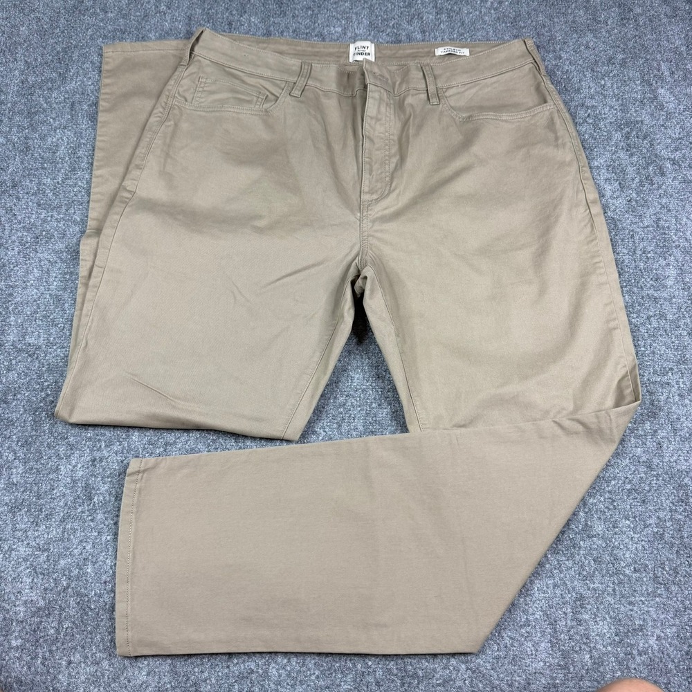 Flint and Tinder 365 Pants Mens 38x32 Khaki Athletic Tapered Fit Chino NWOT